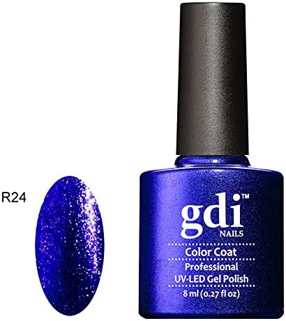 GDI Nails - R24 Ocean's Secret - Deep Ocean Blue Shade With Hint Of Purple - UV LED Soak Off Gel Nail Polish Varnish - Shimmer Glitter Range - 8ml - ***REQUIRE UV/LED LAMP TO CURE DRY GEL POLISH***