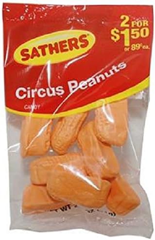 Product Of Sathers, 2/$1.50 Circus Peanuts, Count 12 (2.5 oz) - Sugar Candy / Grab Varieties & Flavors