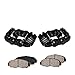 Callahan CCK01084 [2] FRONT Performance Loaded Powder Coated Black Caliper Assembly + Quiet Low Dust Ceramic Brake Pads