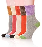 SDBING Women's Super Thick Winter Warm Casual Wool Soft Crew Socks Color Varies