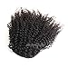 Afro Curly Clip in/on Ponytails Kinky Curly Ponytail Hair Piece Clip ins Brazilian Virgin Hair Top Closure Ponytail (100g 18