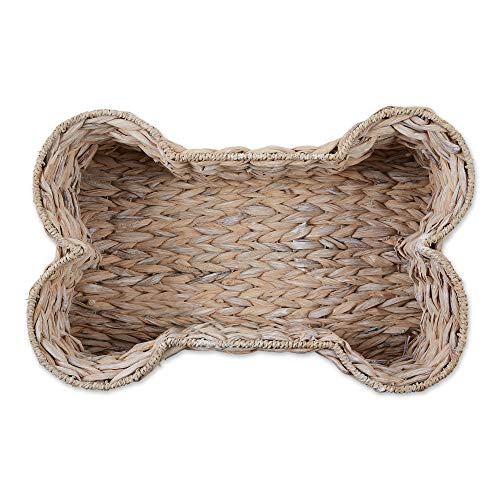 Bone Dry Pet Storage Collection Bone Shape Hyacinth Toy Basket, Small