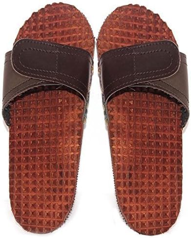 Valentines Day Gifts, Wooden Massager Chappal, Pain Relief Footwear, Accupressure Massager, Brown Color Strip, Help In Blood Circulation, Relax Foot from Pain 10 Inch