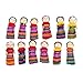 NOVICA Traditional Handmade Worry Dolls from Guatemala with Painted Wood Storage Box, 2.5 inch, Country Beauties' (Set of 12)