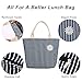VARANO Insulated Lunch Bag Lunch Box for Women Reusable Lunch Tote Cooler Organizer Bag with Upgraded Leakproof Interior (Blue)