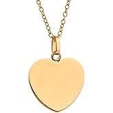 Scddboy Puffed Heart Necklace for Women,Small Heart Necklace Charm Pendant with 23.6+1.96" Adjustable Chain