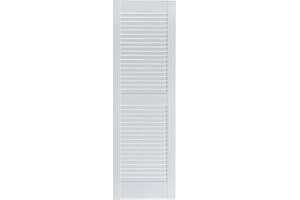 Perfect Shutters Premier Louver Exterior Decorative Shutter, 15" x 59", Paintable
