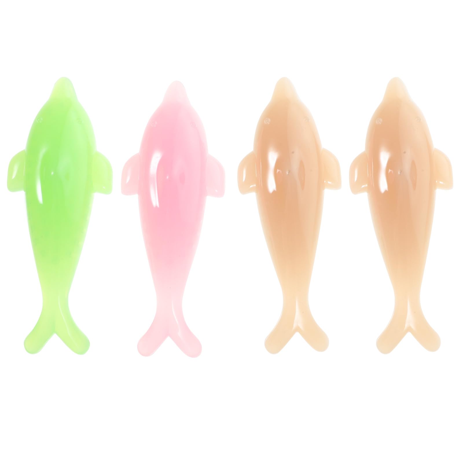 Uonlytech Nail Scrubbing Brush 4Pcs Nail Brush Cute Dolphin Shaped Handle Grip Nail Brush Hand Fingernail Brush Nail Cleaner Tool for Nails, Random Color