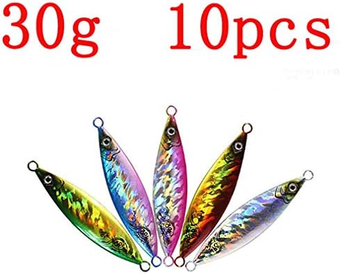 Nafanio 10pcs/lot Lures Metal Jig 20g/30g/40g/60g/80g/100g/150g/200g Bass Baits