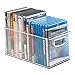 mDesign Household Storage Bin for DVDs, PS4 and Xbox Video Games - Medium, Clear