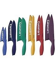 Cuisinart C55-12PCKSAM 12 Piece Color Knife Set with Blade Guards (6 knives and 6 knife covers), Jewel - Amazon Exclusive