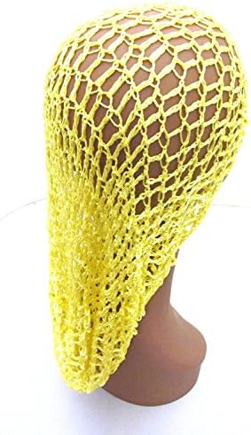Extra Long Hair Net Snood - Yellow