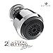 Aerator for Kitchen, Bathroom Faucet, 2 Function Swivel Sprayer, Water Saving Flow 1.5 GMP, Polished Chrome, Black
