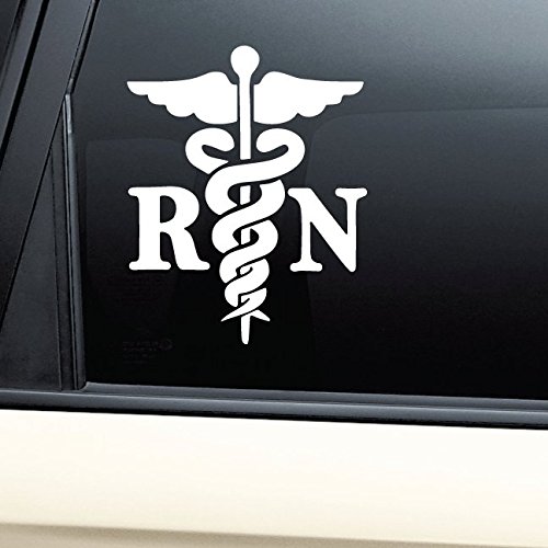 RN Medical Emblem Nurse Vinyl Decal Laptop Car Truck Bumper Window Sticker