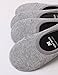 VERO MONTE 4 Pairs Womens TRULY No Show Socks (Grey, 7.5-9)- Low Profile Socks