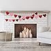 Felt Heart Garland Banner, NO DIY, 6 Pack Valentines day Banner Decor, Valentines Decorations, Anniversary Wedding Birthday Party Decorations, for Home Office Decor