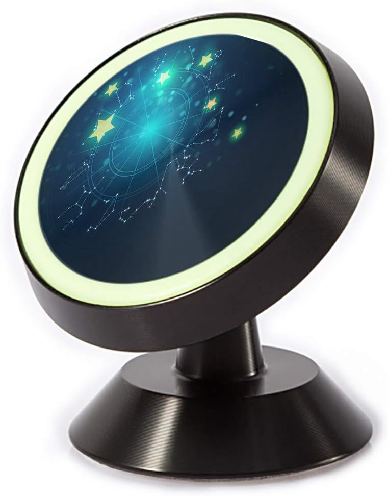 Tinmun Magnetic Phone Car Mount, Sacred Symbols Signs Geometry Designs Universal Car Phone Holder for Dashboard