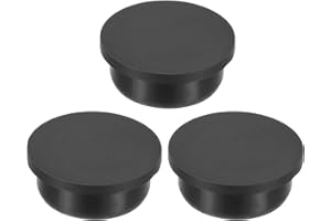 PATIKIL 35.3mm Diameter Rubber Hole Plugs, 3 Pcs Silicone Rubber Round Hole Stoppers for 34-35mm Hole, Black