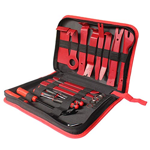 Trim Removal Set, DDAKY 22PCS Auto Trim Panel Removal Tool Kit Car Audio Trim for Automobile, Seesaw Wrench/Screwdriver/Terminal Needle Remover - Thumbnail 6