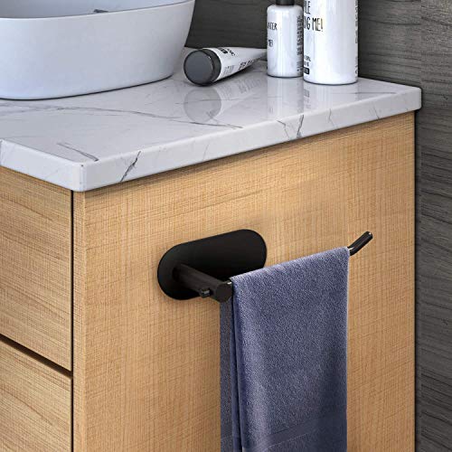 VAEHOLD Hand Towel Holder for Bathroom Wall Mounted, Black Towel Rack ...