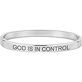 Christian Bible Verse Love Bangle Bracelet for Women, 18K Gold Plated Stainless Steel Oval Cuff, Inspirational Faith Jewelry Gift for Mom Daughter Sister Friend