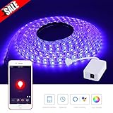 Smart LED Strip Lights 16.4 Foot / 5 Meter, WiFi Wireless Smart Phone Controlled Light Strip, Waterproof 300 LEDs, Work with Amazon Alexa, Echo, No Hub Required, Compatible with Android and iOS
