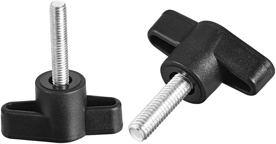 uxcell Clamping Handle Screw Knobs Handle M6 x 20mm Threaded T-Shape 3pcs, Black,silver, M6x20mm , 3pcs - Image 4