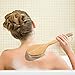 Chikoni Dry Bath Body Brush Back Scrubber with Anti-Slip Long Wooden Handle, Natural Bristles Body Massager, Perfect for Exfoliating, Detox and Cellulite, Blood Circulation, Good for Health
