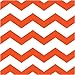 Creative Converting 16 Count Chevron and Polka Dots Lunch Napkins, Sunkissed Orange