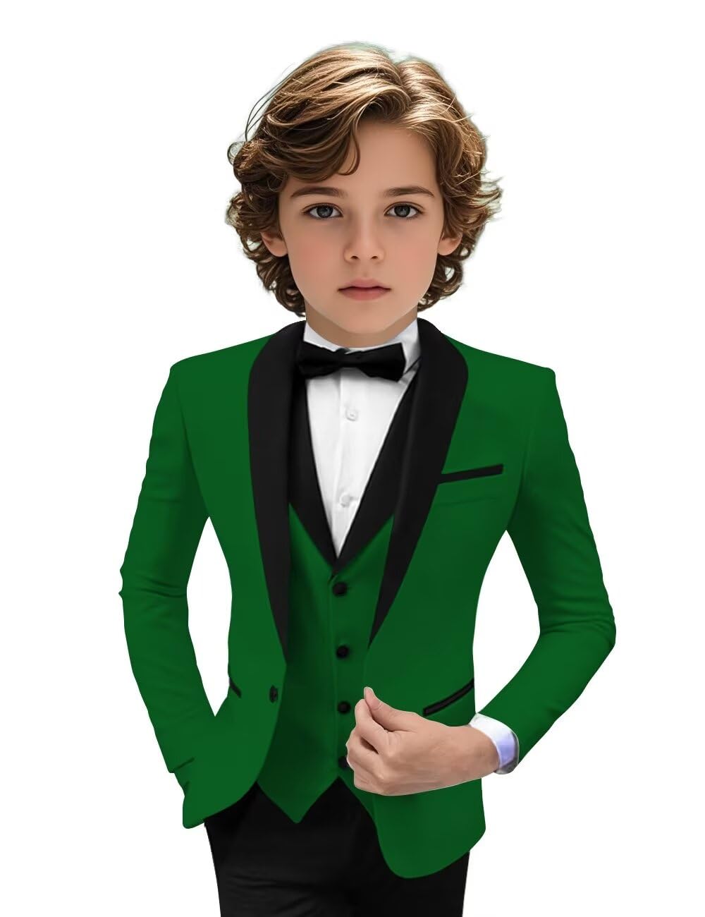 Tuxedo Suits for Boys 3 Pieces Slim Fit Boys Formal
