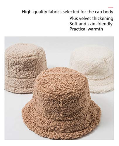 ACMEDE Wintermütze Fischerhut Lammwolle Verdickt Warmer Winterhut Eimerhut Beckenhut Sun Fisherman Cap Eimer Hut… – Bild 3