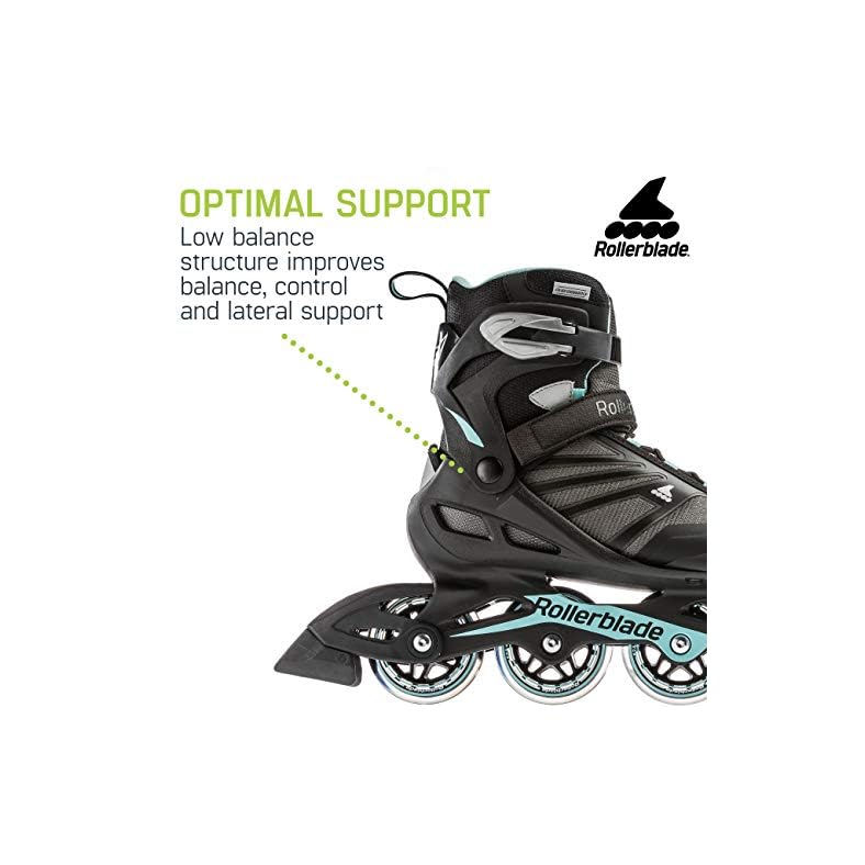 Rollerblade Zetrablade Women's Adult Fitness Inline Skate, Black and