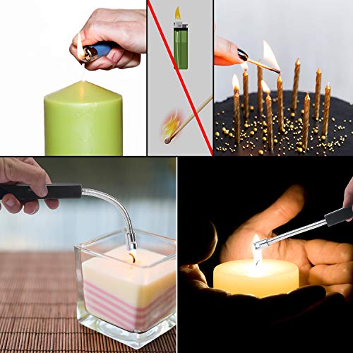 Candle Lighter, Electric Arc Lighter 360° Flexible Neck USB