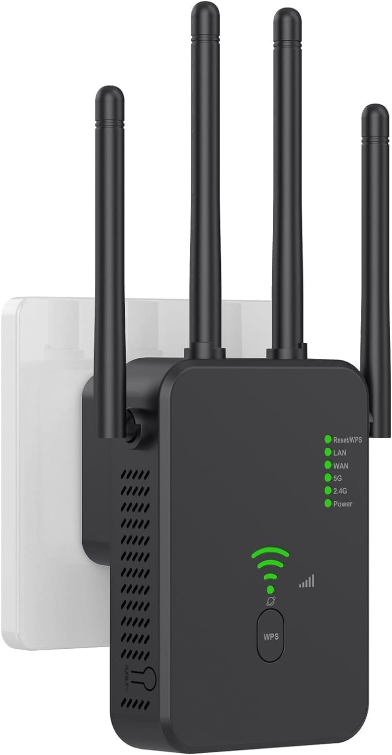 Ripetitore WiFi Esterno, Amplificatore WiFi 1200Mbps Nuovo 2024 Potente Ripetitore Wifi Wireless Dual Band 5ghz E 24ghz Wifi Extender Compatibile Con Tutti I Box Internet Con Porta Ethernet 85380981