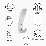 SISI UK Aluminum Double Hat and Coat Hanger Hooks Pack of 10 view 7