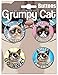 ATA-BOY 84091BT4 Grumpy Cat Button-Pin (4-Pack)