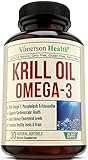 Krill Oil Omega 3 EPA & DHA - With Astaxanthin & Phospholipids. All Natural Supplement by Vimerson Health. Supports Cardiovascular Health, Helps Balance Cholesterol, Promotes Healthy Joints & Brain