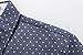 SSLR Men's Cotton Polka Dot Short Sleeves Slim Fit Dress Shirts (Medium, Blue)
