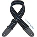 Guitar Strap Acoustic Guitar Strap Bass Strap Classical Design with Pick Pocket, 2 Pcs of Guitar Picks, Leather Ends, Tie or Acoustic Guitars -Black