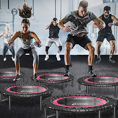 DARCHEN 450 lbs Mini Trampoline for Adults, Indoor Small Rebounder Exercise Trampoline for Workout Fitness, 450 lbs Max-Load Bungees for Quiet and Safely Cushioned Bounce, 40 Inch Gym Trampoline - Thumbnail 6