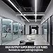 JESLED 8FT LED Shop Light, 90W 10800 Lumens 4500K Triple Row D Shape LED Tube, High Output Bay Lighting for Garage, Warehouse, Workshop, Basement (10-Pack, 59 Inch Cable)