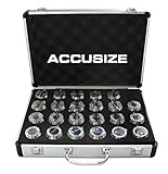 AccusizeTools - 4 mm to 26mm by 1mm ER-40 Collet 23 Pcs/Set in Fitted Strong Alu Box, 3350-0586