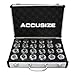 AccusizeTools - 4 mm to 26mm by 1mm ER-40 Collet 23 Pcs/Set in Fitted Strong Alu Box, #3350-0586