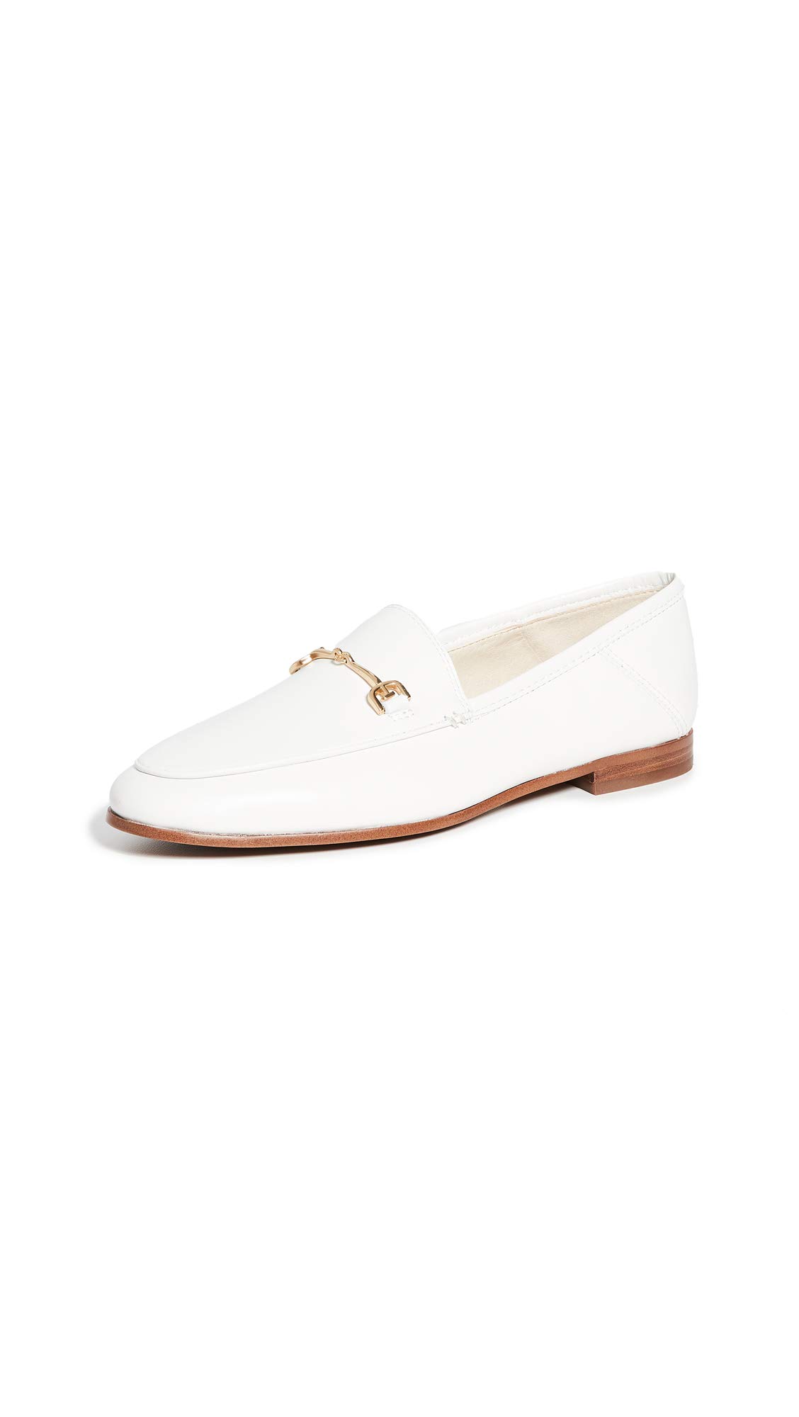 Sam Edelman Women’s Loraine Loafer, Bright White Leather, 5.5