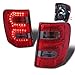 SPPC Red/Smoke LED Tail Lights Assembly Set for Jeep Grand Cherokee - (Pair) Includes Driver Left and Passenger Right Side Replacement