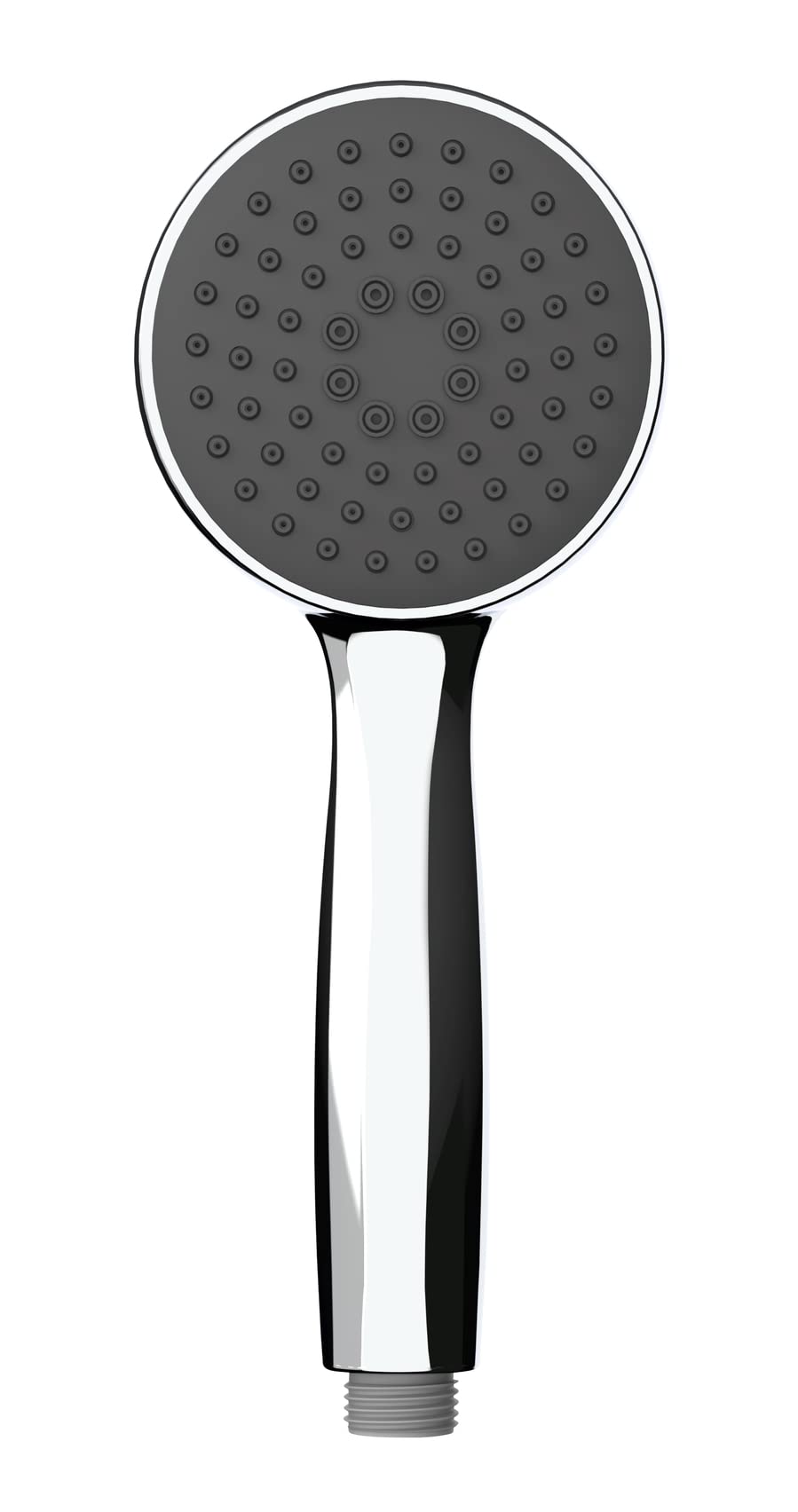 WENKO Basic Grey Shower Head – Universal Handheld Shower, Plastic (ABS), 10 x 10 cm, Shiny Silver