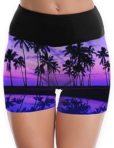 Tree Women's Fashion Polyester Yoga Shorts Sports Slim Short Pants