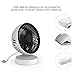 TattyaKoushi Mini USB Desktop Table Fan, Portable Quiet Small USB Fan with Handle for Office Home or Traveling (White)