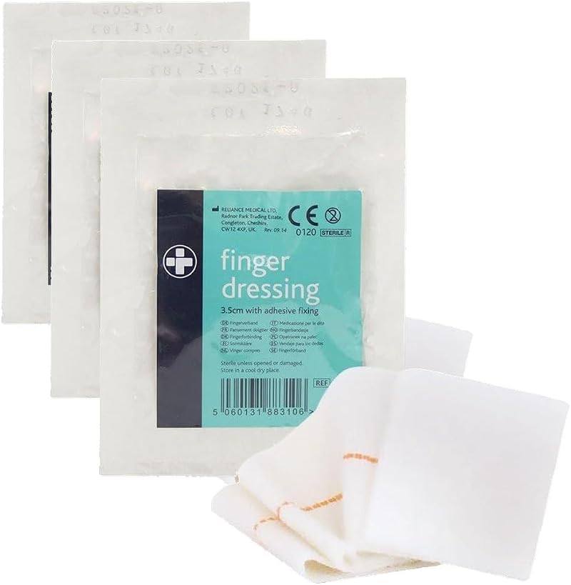Reliance Medical Rel310 Small Finger Dressing with Adhesive Fixing 10 Pack