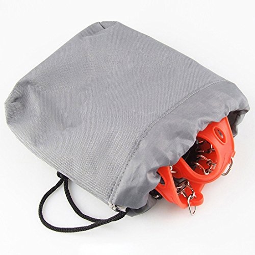 Freahap 11 Teeth Ice Claws Crampons Anti Slip Traction Cleats for Kids with Carry Bag